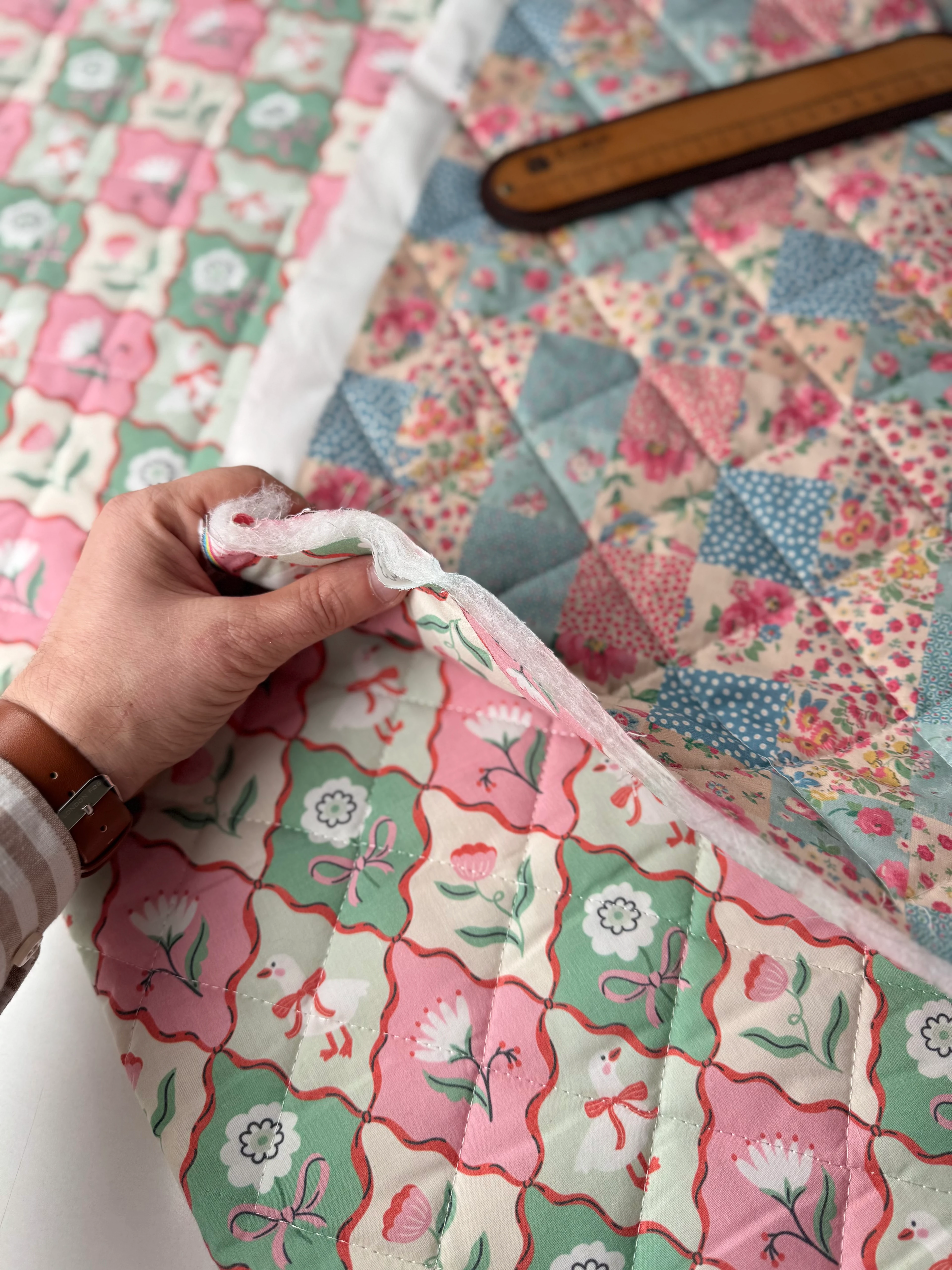 Beyaz Kaz / Vintage Kırkyama Poplin Kapitone