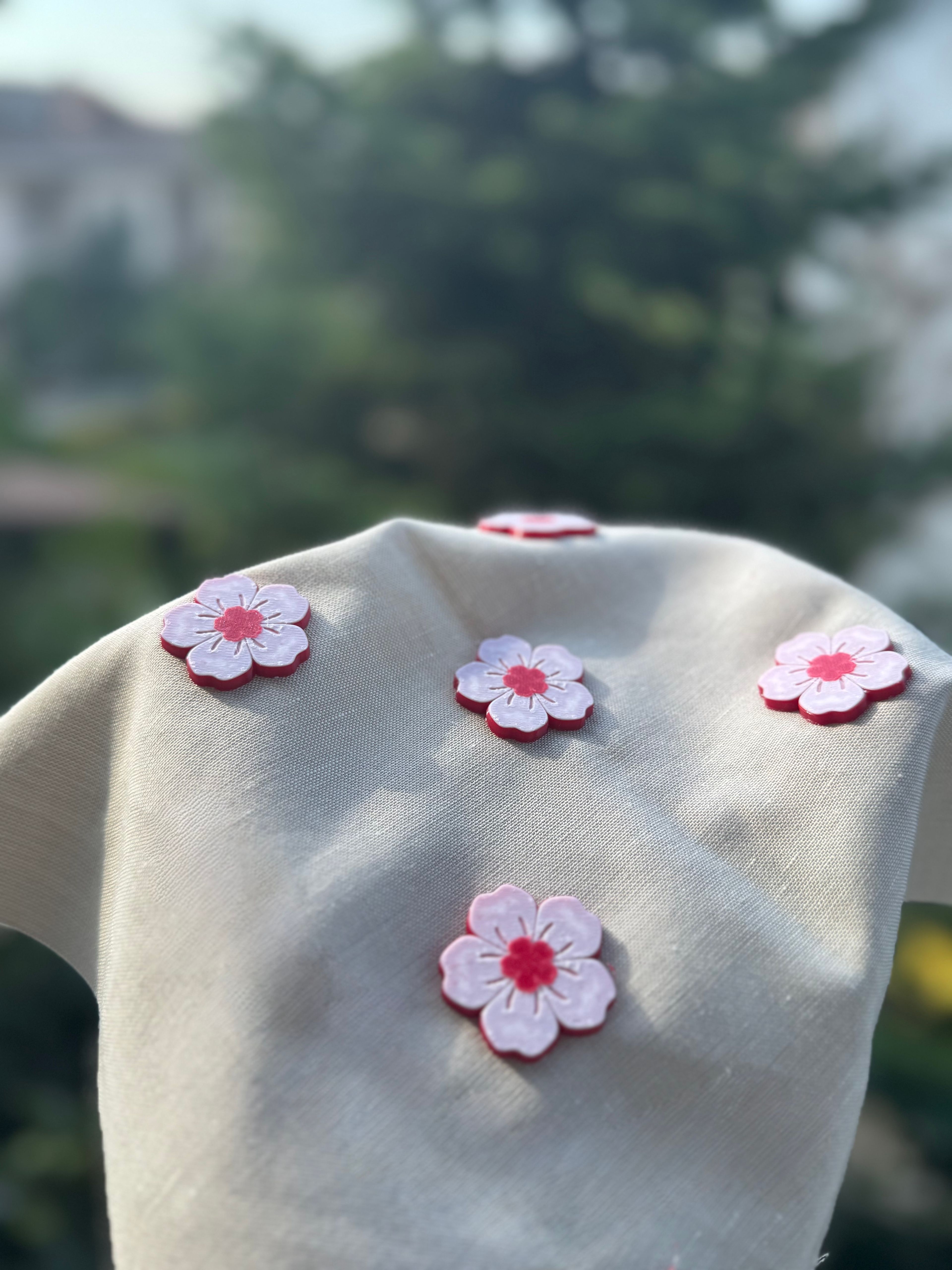 Sakura 3 Boyutlu İtalyan Keten Kumaş