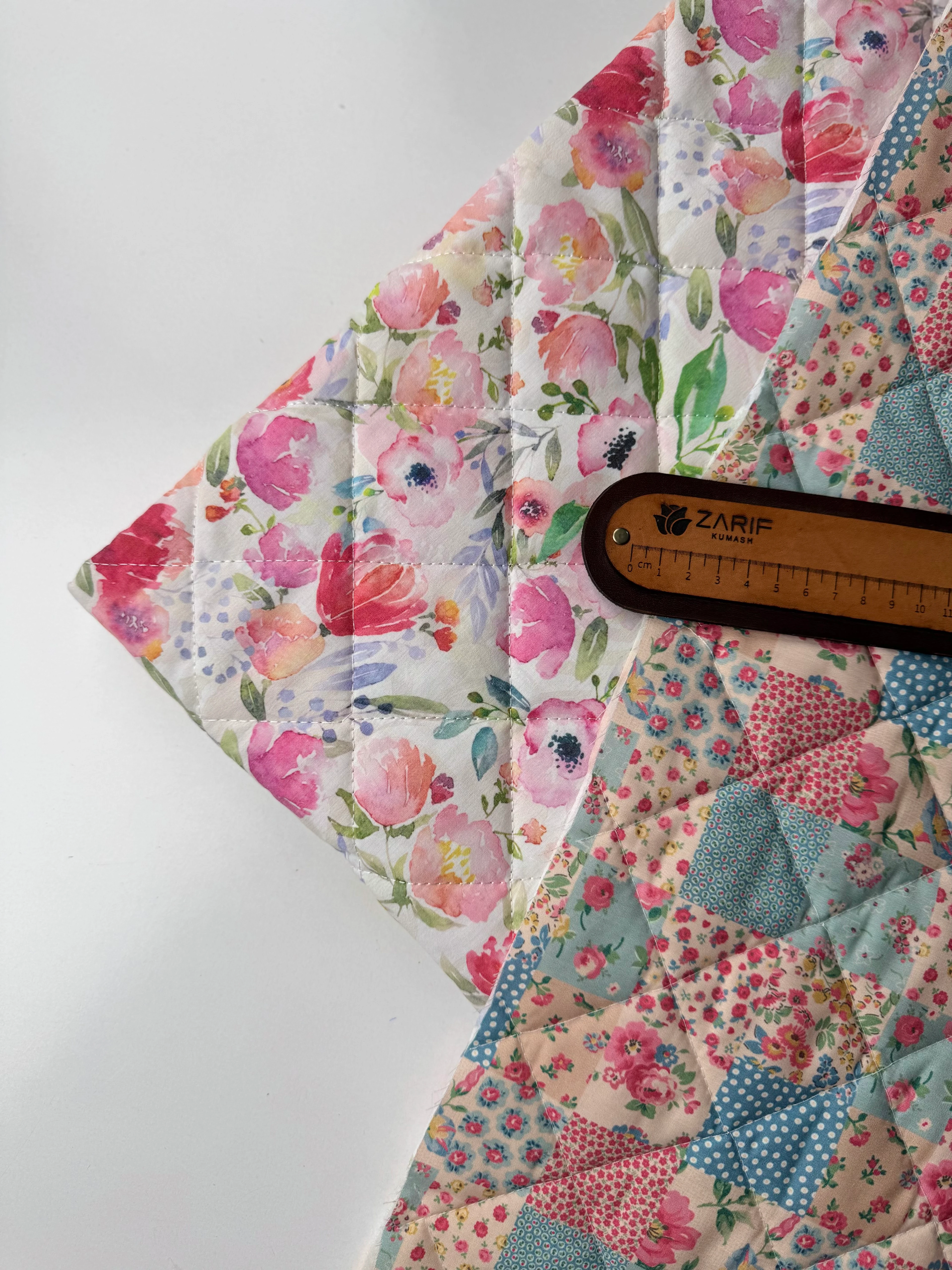 Gül Kurusu / Vintage Kırkyama Çift Taraflı Poplin Kapitone