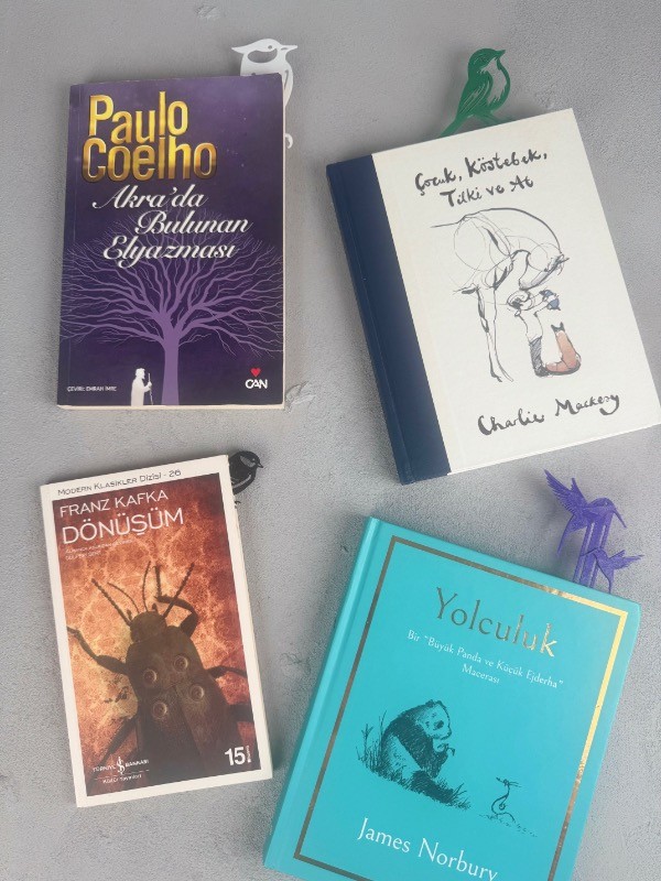 4'lü Set Kuş Figürlü Kitap Ayracı 