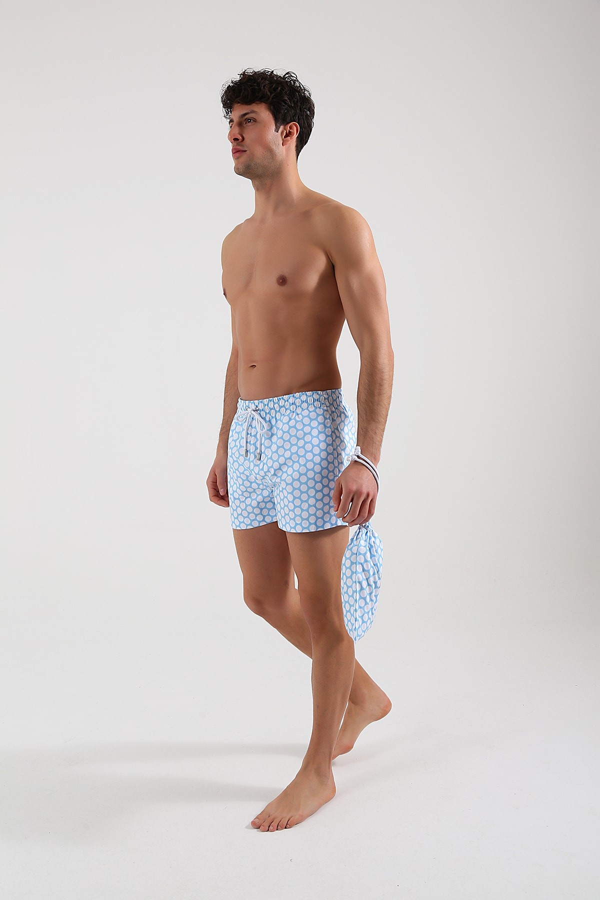 Blue Round Men's Boardshorts