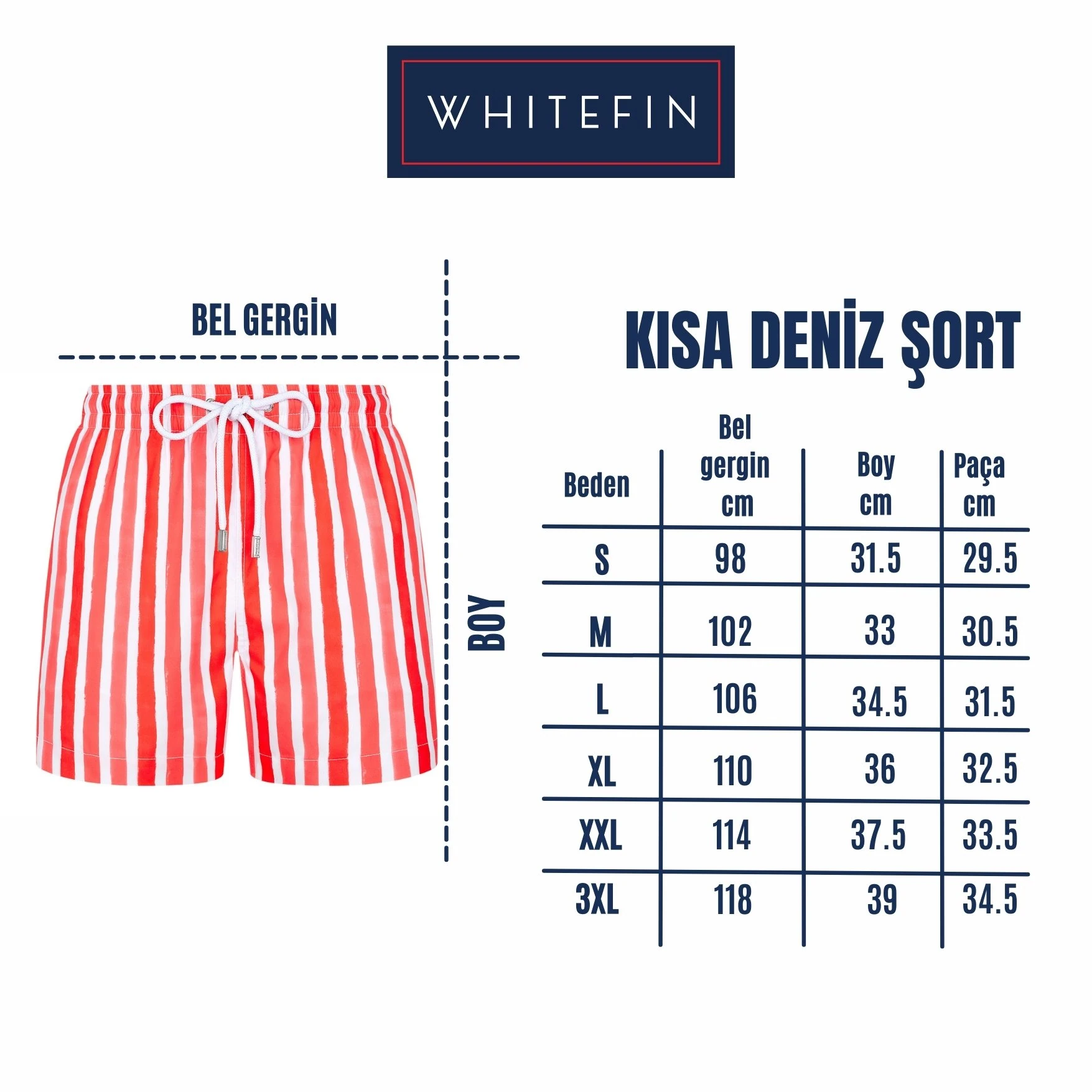 Blue Round Erkek Deniz Şortu