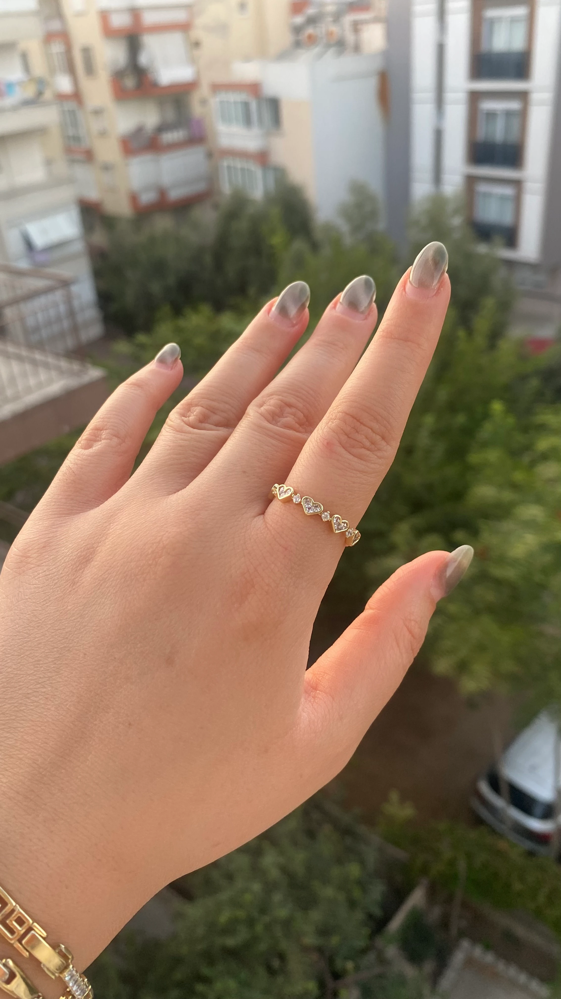 Taşlı Kalp Yüzük