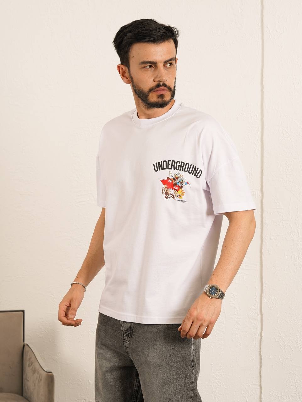 Baskılı Oversize  T-Shirt