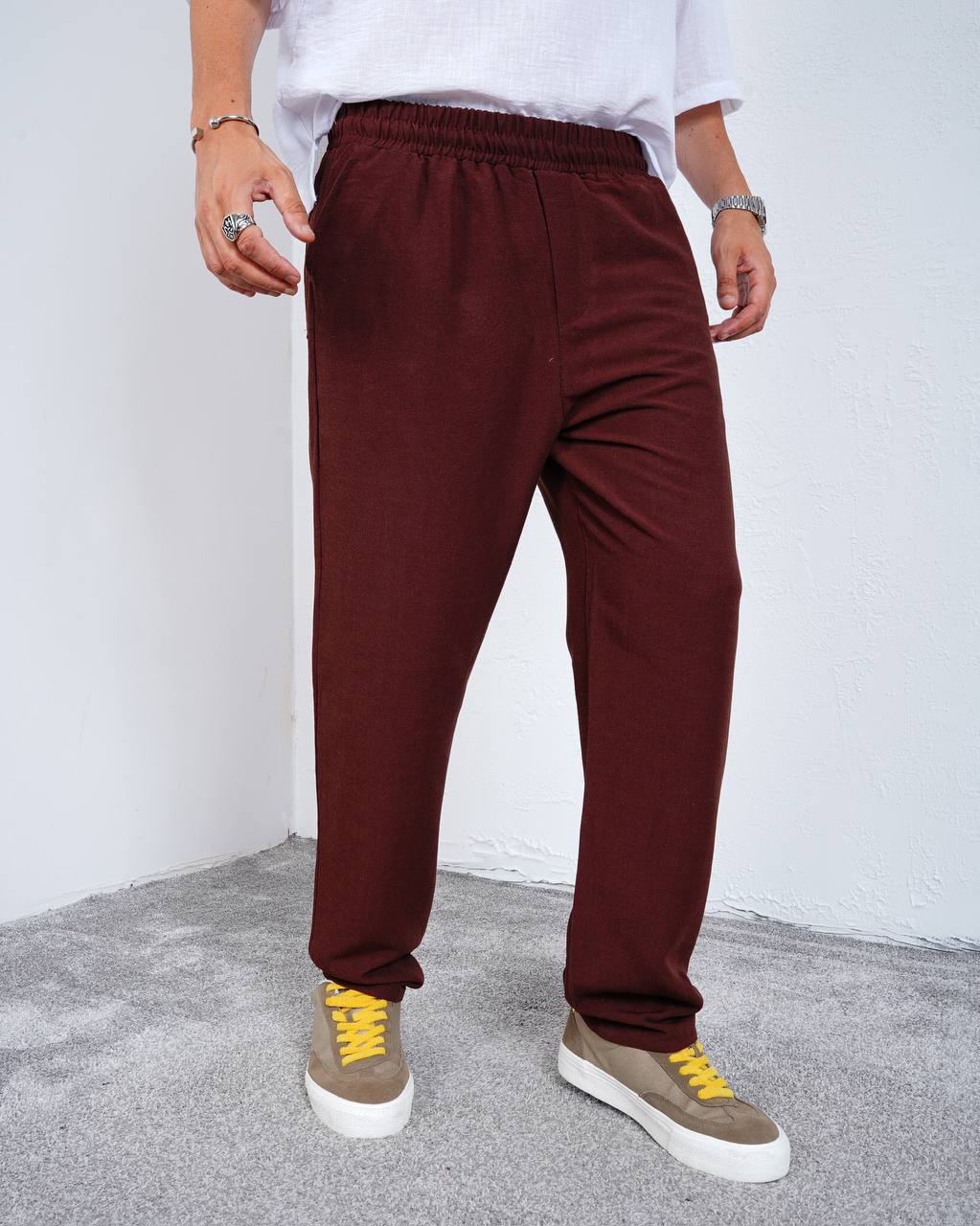 Kiremit Müslin Kumaş Pantalon