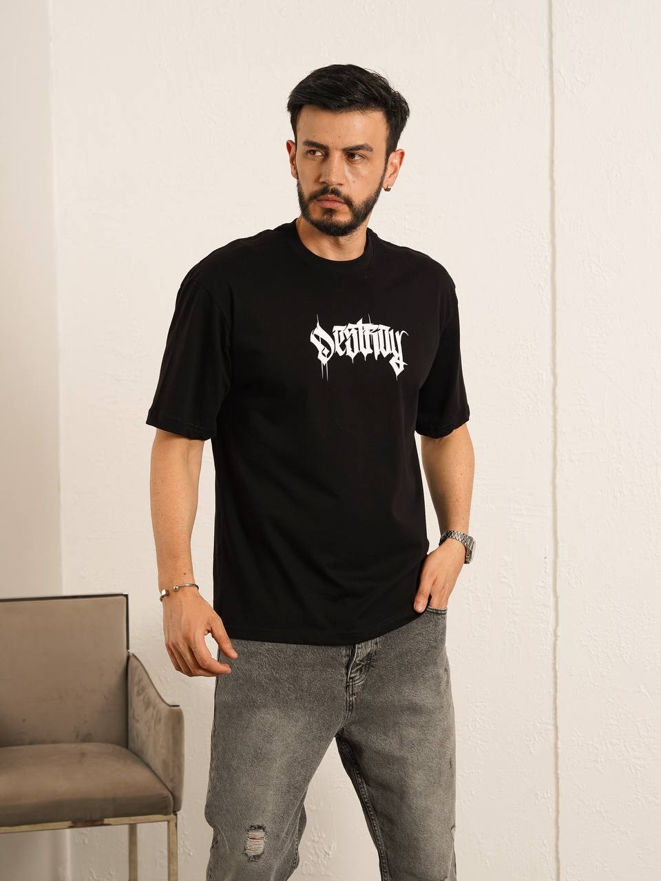 Baskılı Oversize  T-Shirt