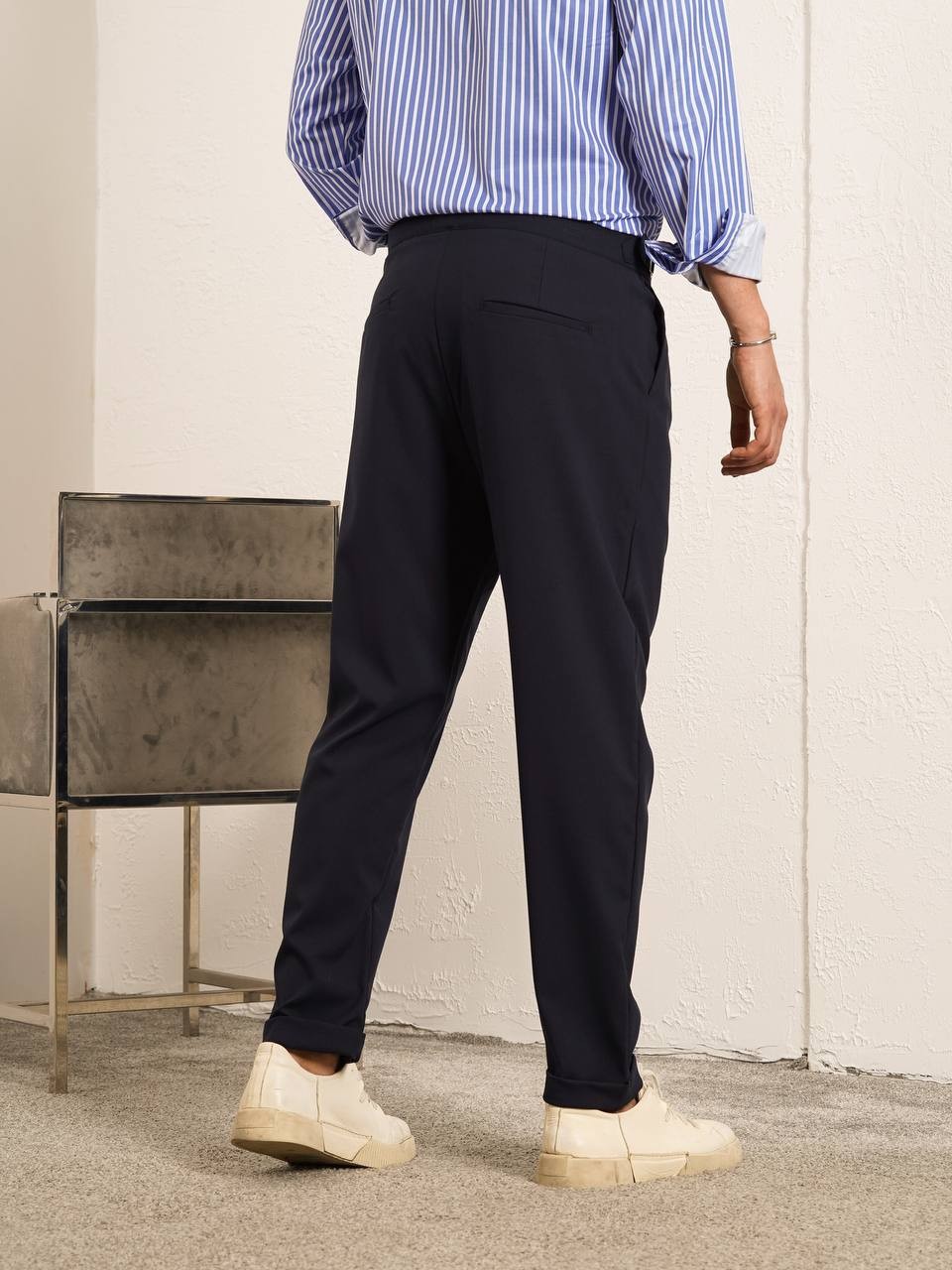 Tokalı Lacivert Pantalon