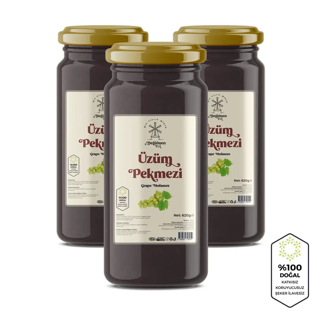 Doğal Üzüm Pekmezi - 620 g Üçlü Set