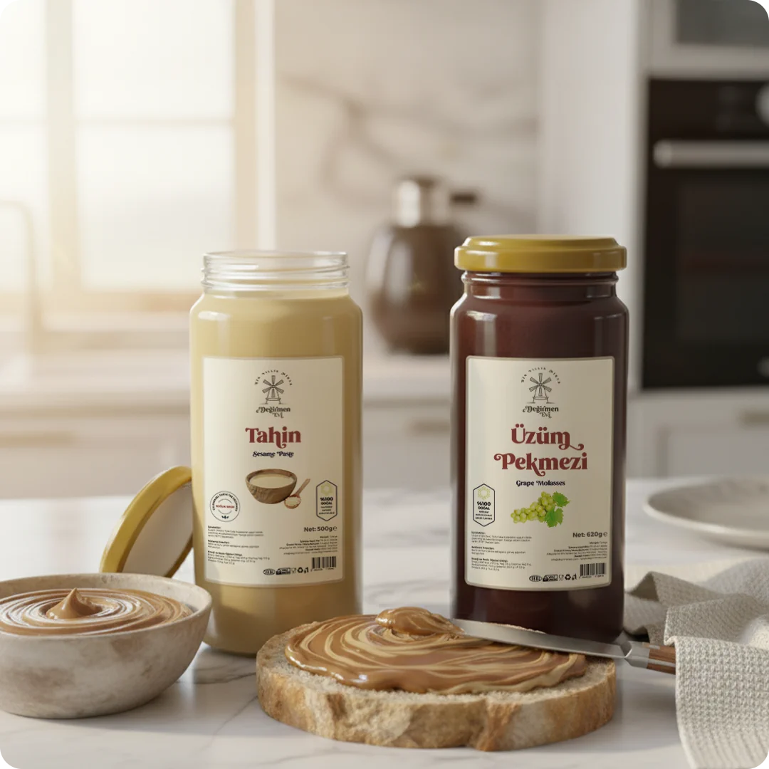 Klasik İkili – Tahin 500 g + Üzüm Pekmezi 620 g