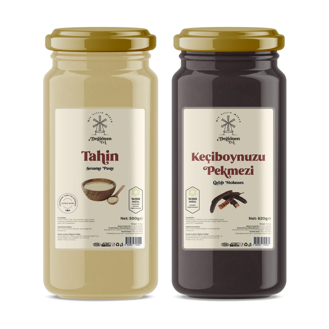 Enerji Seti – Tahin 500 g + Keçiboynuzu Pekmezi 620 g