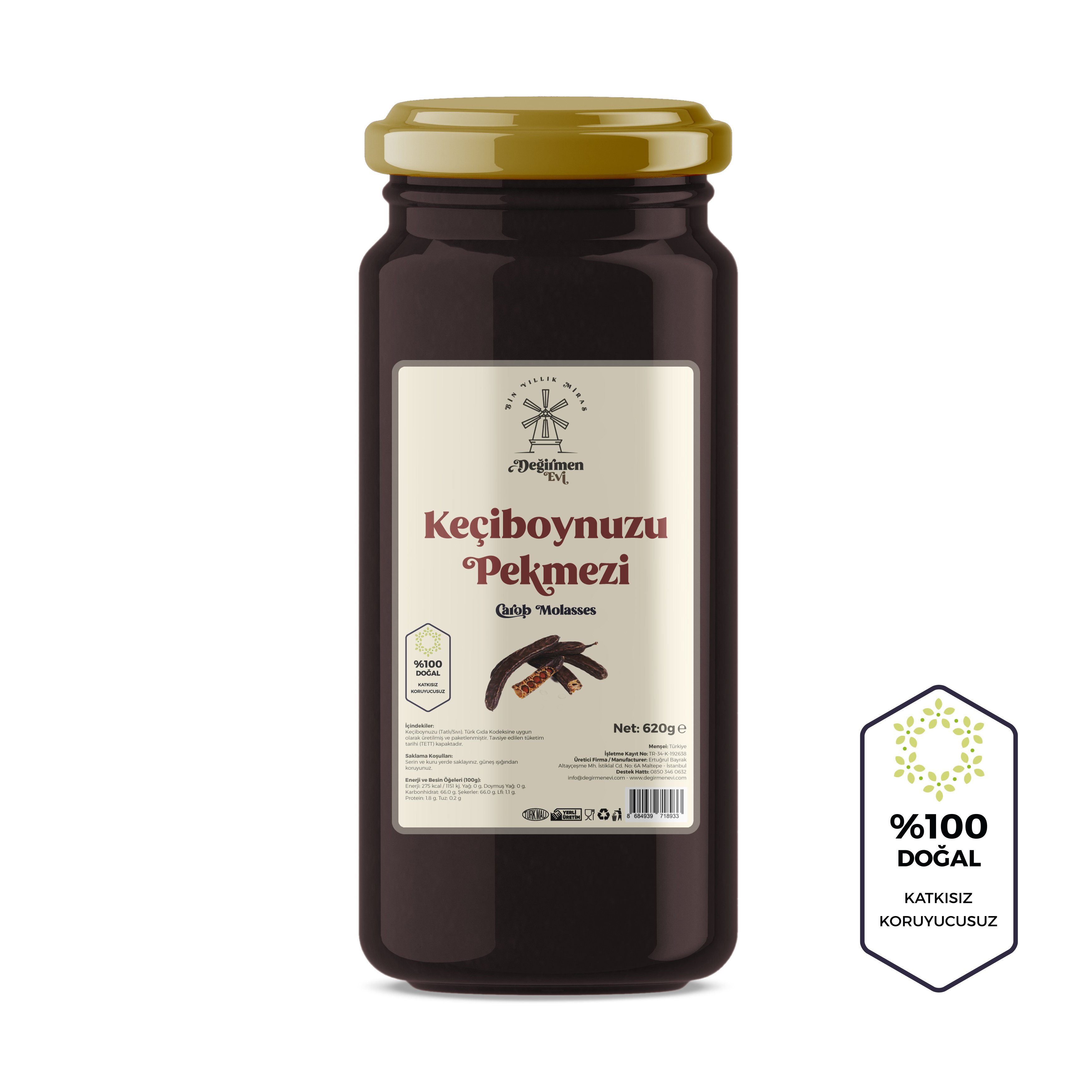 Doğal Keçiboynuzu Pekmezi - 620g