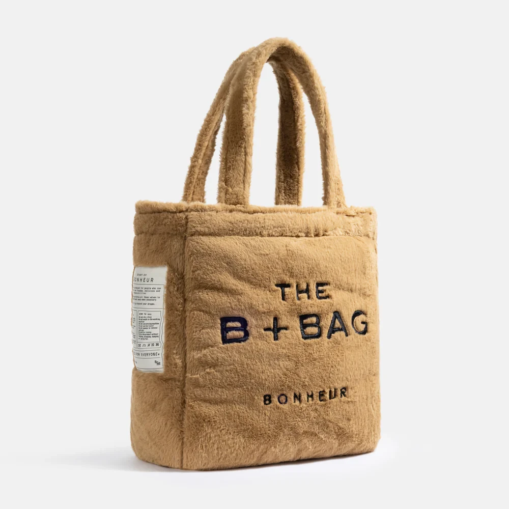 Bonheur Fluffy Tote Bag - - Pumpkin Spice