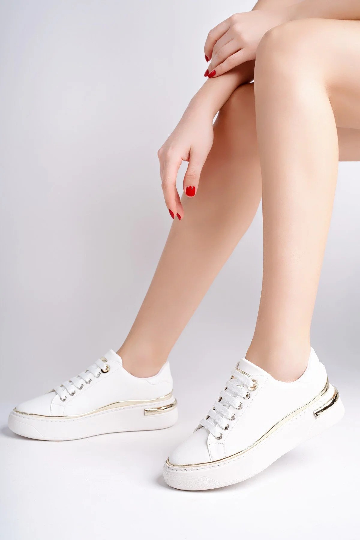Sole Harmoni Kadın Vegan Beyaz Sneakers & Spor Ayakkabı