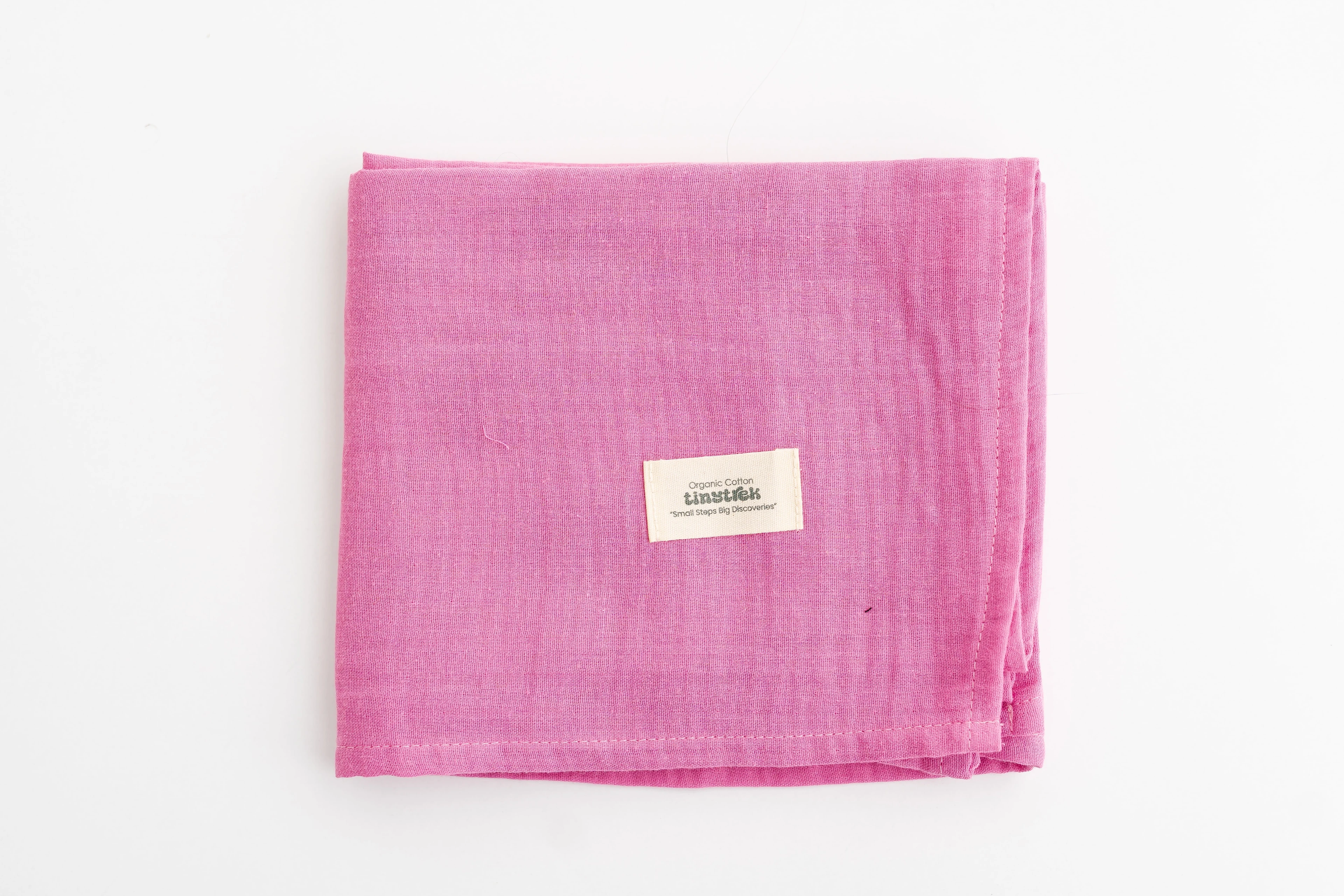 tinytrek %100 Pamuk Tek Katlı Yenidoğan- Bebek - Çocuk Müslin Battaniye (65*85) - fuşya