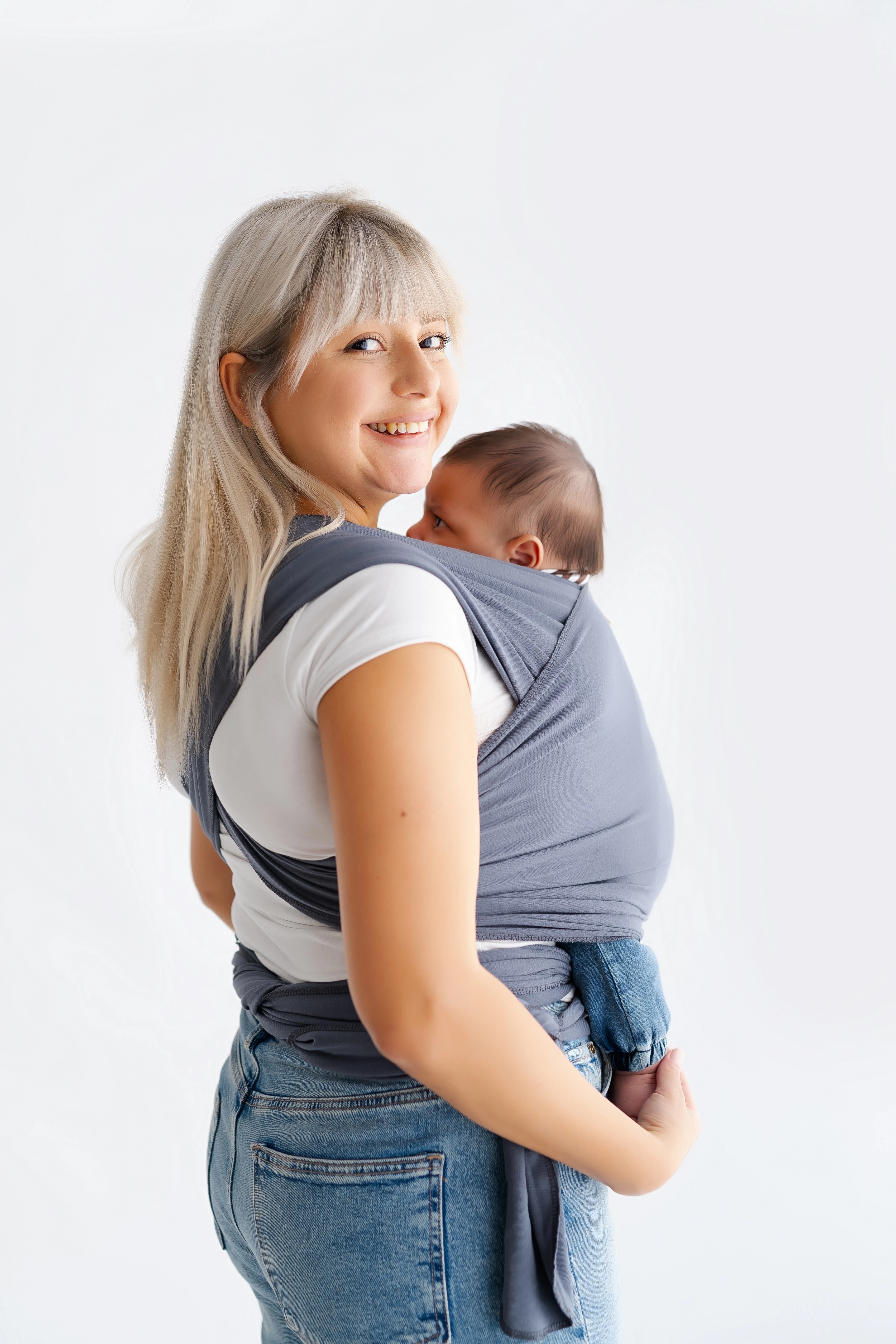 tinytrek Pamuklu Esnek Wrap Sling- Bebek Taşıma Şalı-Bebeklere Uygun Premium Kumaş