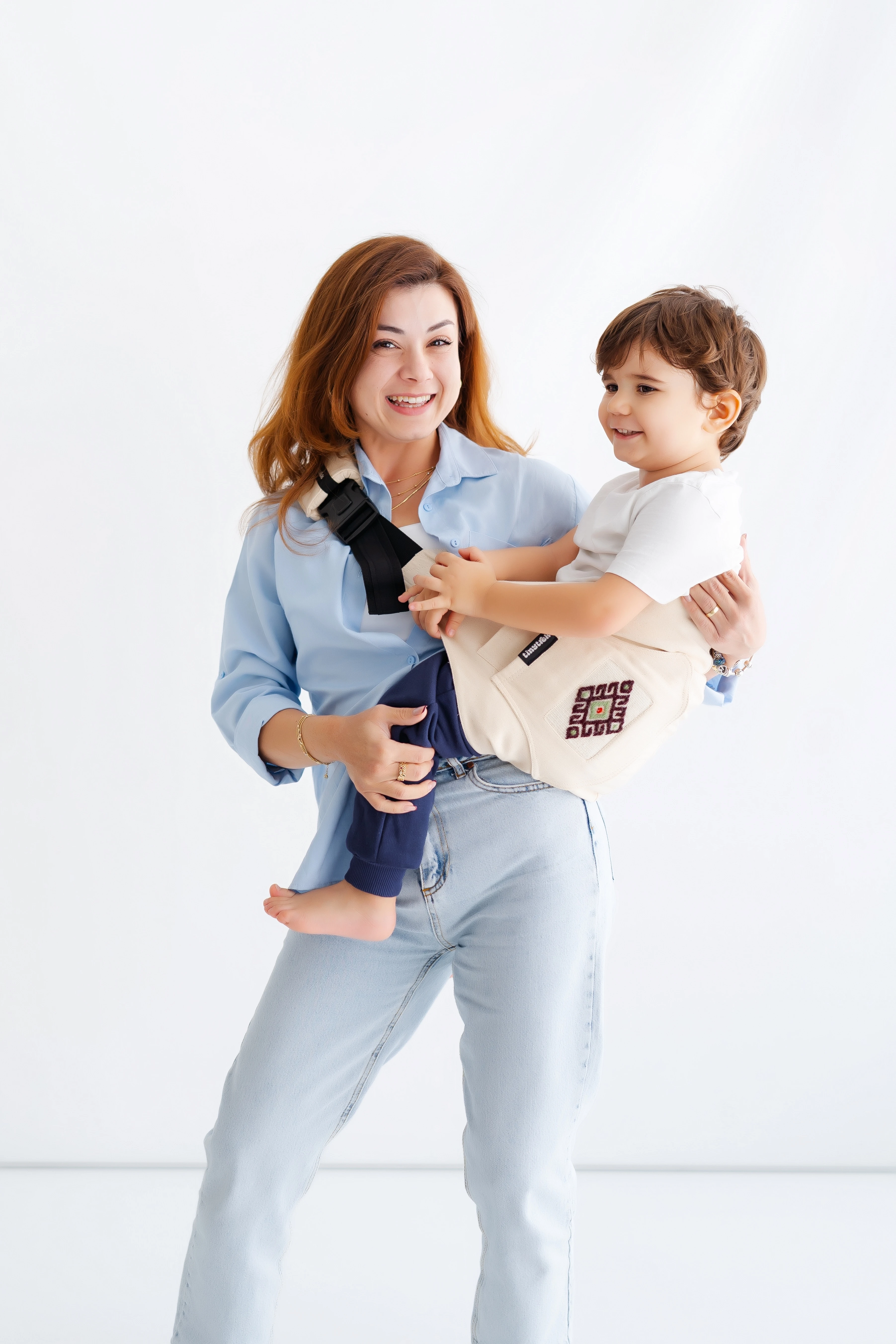 tinytrek x Helvacı Kilim Child Carrier-10 Ay-4 Yaş(max 18 kg)Bej Kilim Desen Çocuk Taşıyıcı|Ana Kucağı-Sling-Yan Sling