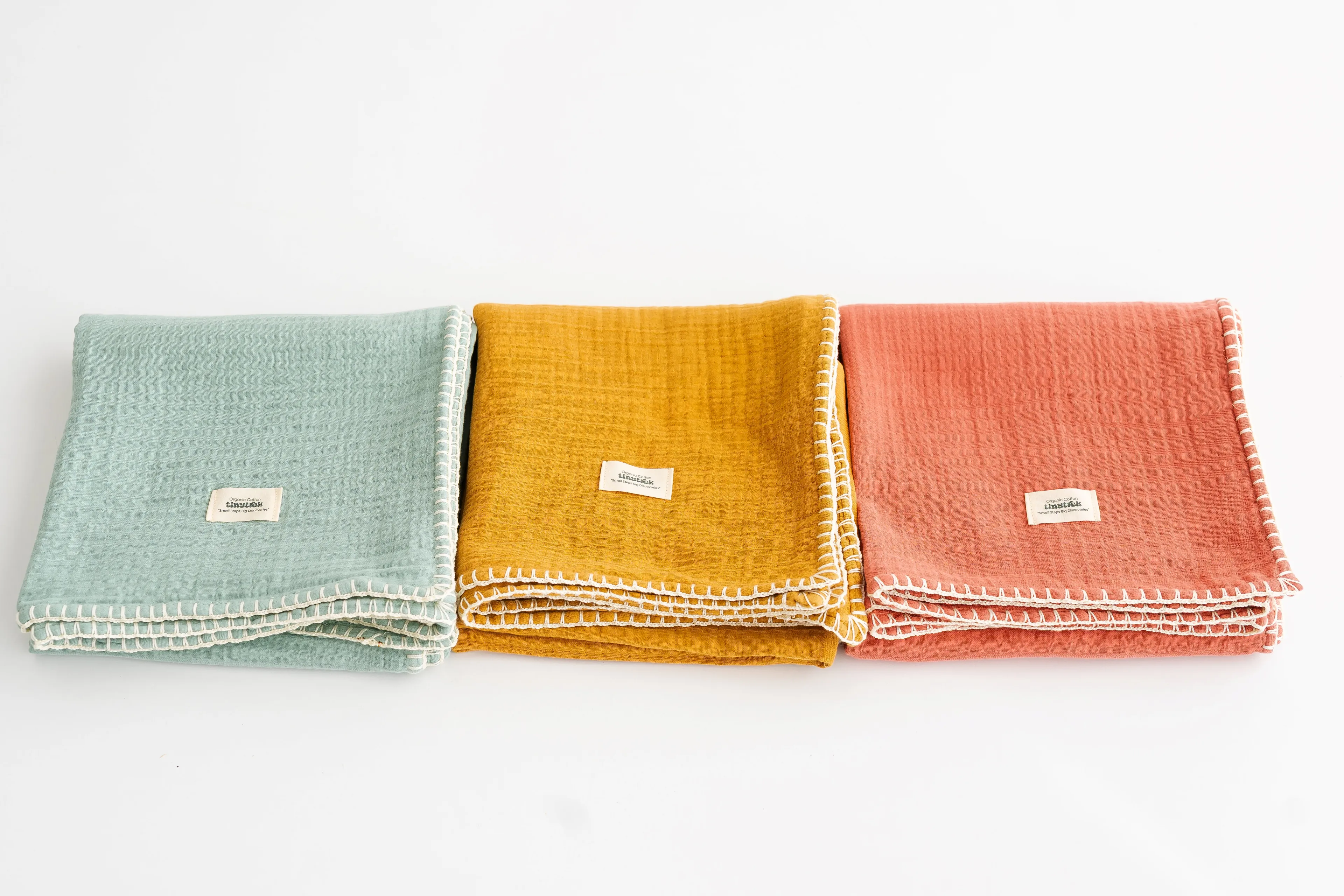 tinytrek %100 Pamuk 4 Katlı Kiremit Bebek Müslin & Çocuk Müslin Battaniye (110*110cm)