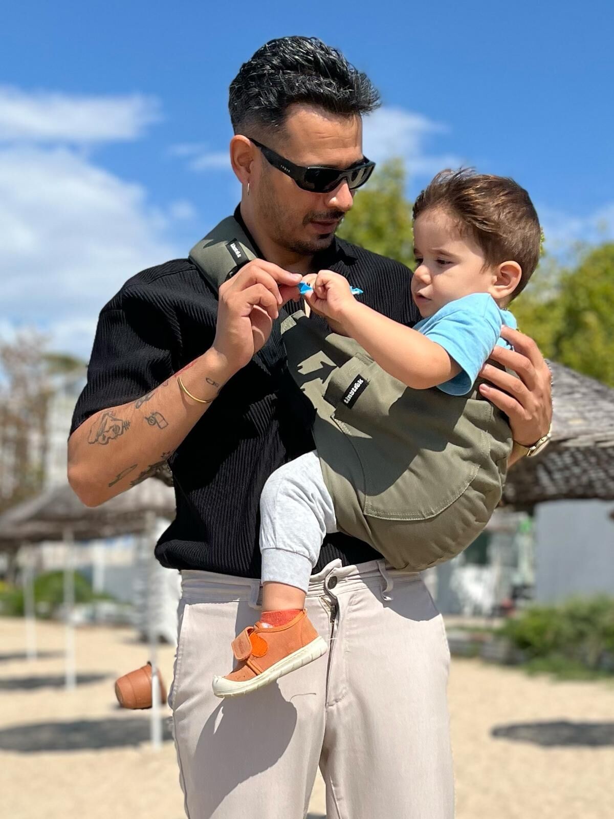 tinytrek Child Carrier-10 Ay-4 Yaş(max 18 kg)Haki Çocuk Taşıyıcı|Ana Kucağı-Sling-Yan Sling