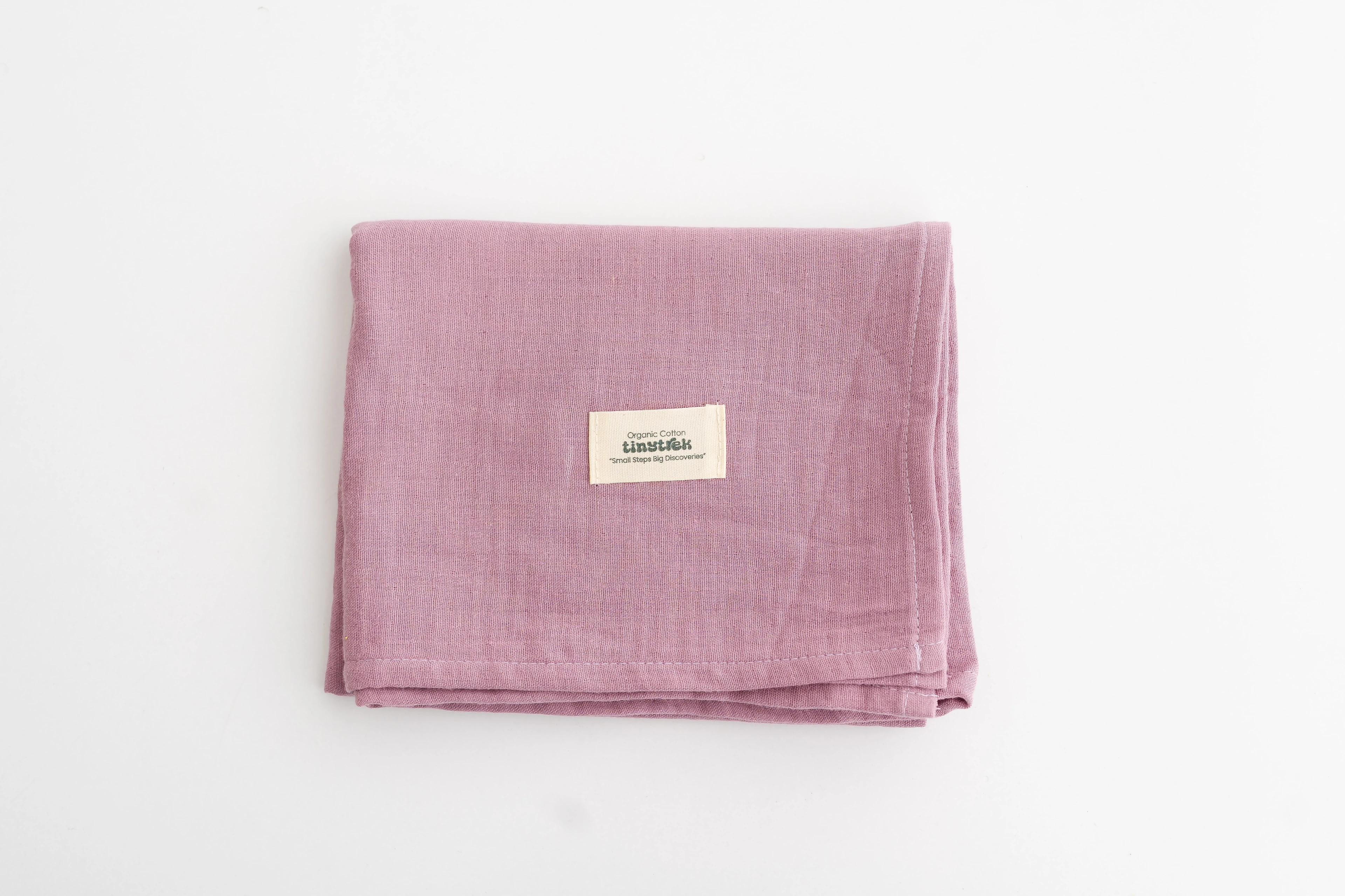 tinytrek %100 Pamuk Tek Katlı Yenidoğan- Bebek - Çocuk Müslin Battaniye (65*85) - gül kurusu