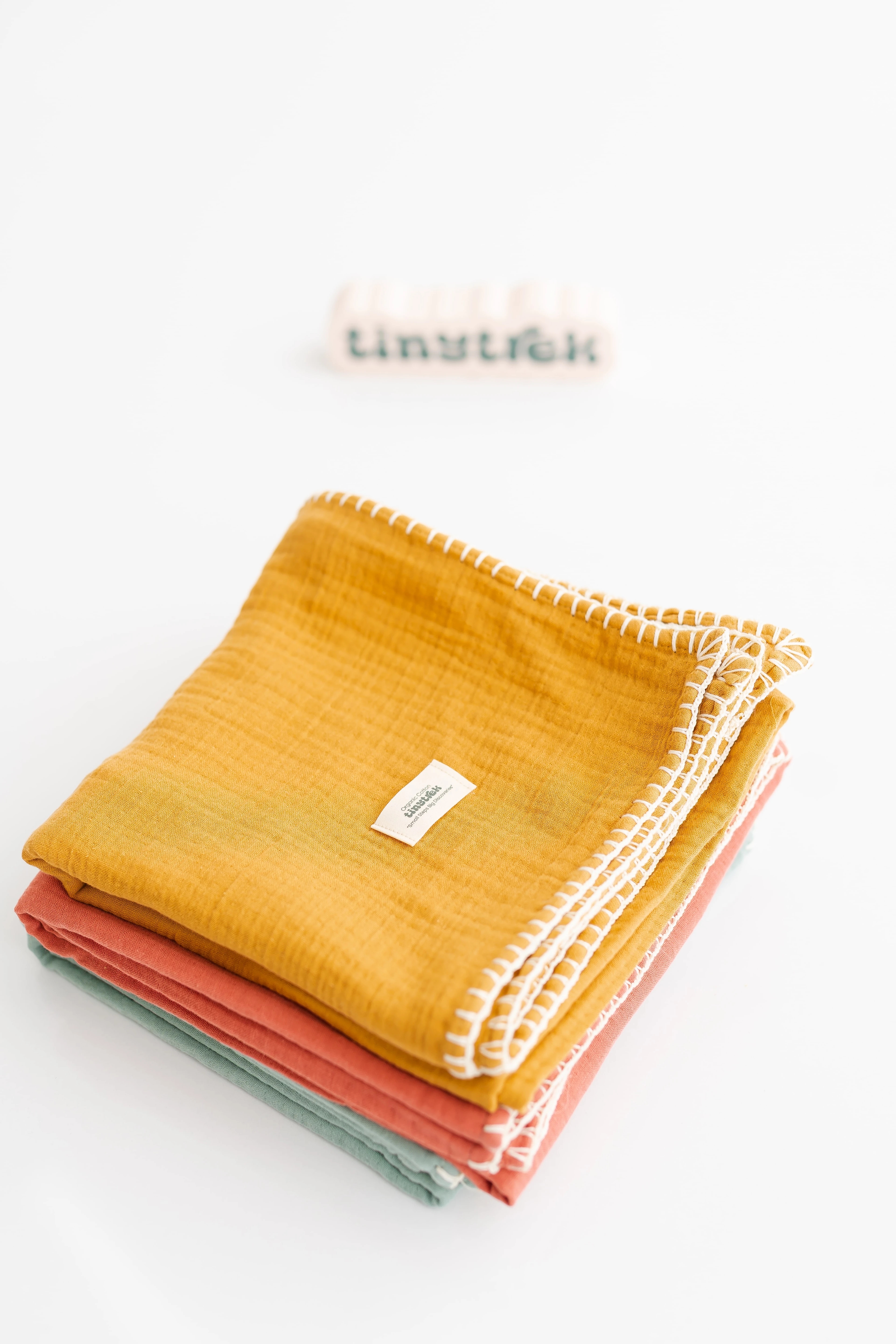 tinytrek %100 Pamuk 4 Katlı Kiremit Bebek Müslin & Çocuk Müslin Battaniye (110*110cm)