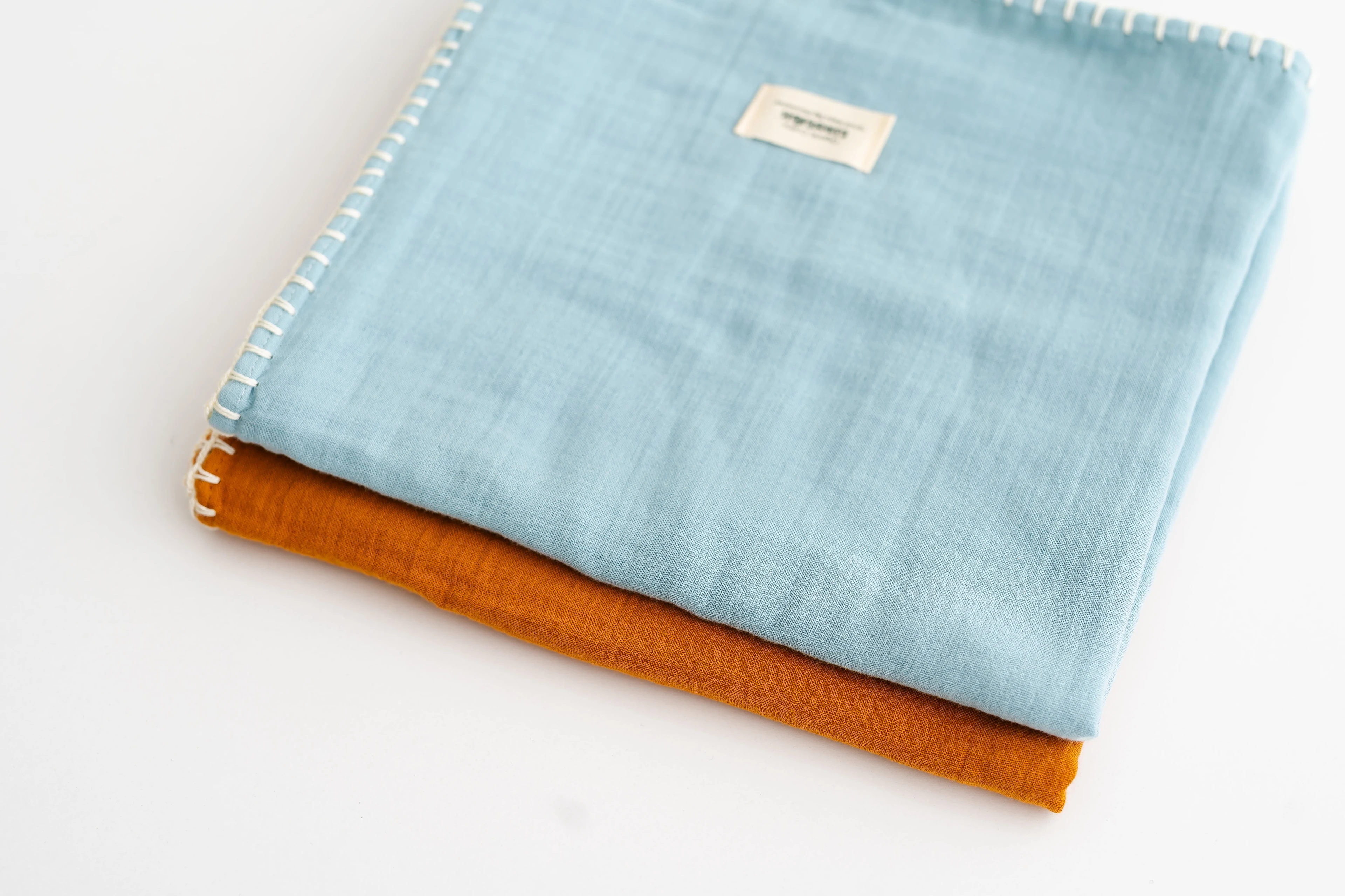 tinytrek %100 Pamuk 2 Katlı Açık Mavi Bebek Müslin & Çocuk Müslin Battaniye (110*110cm)