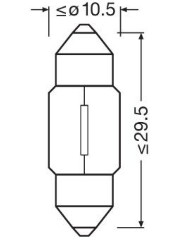 AMPUL 12V 10W SOFIT KISA image