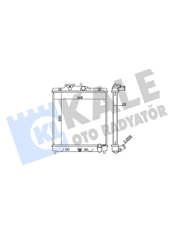 MOTOR SU RADYATORU HONDA CIVIC 1992-2000 MANUEL VITES (350X348X26) image