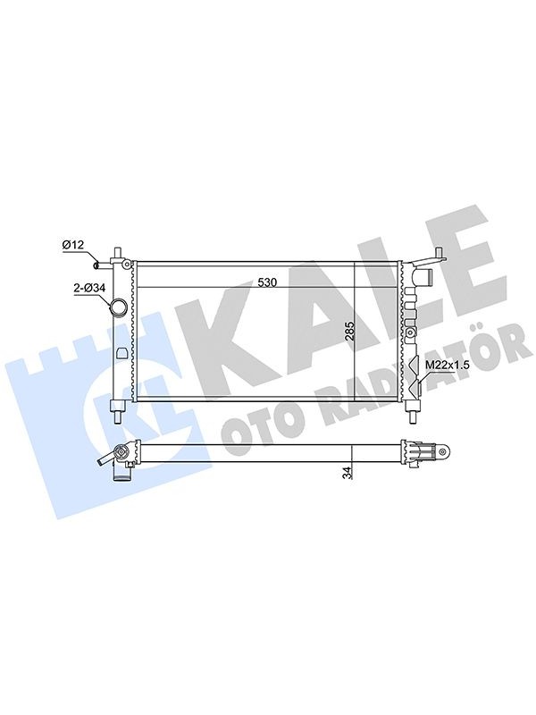 MOTOR RADYATORU COMBO / CORSA B / TIGRA CHEVROLET CORSA VAUXHALL COMBO Mk I / CORSA Mk I / TIGRA image