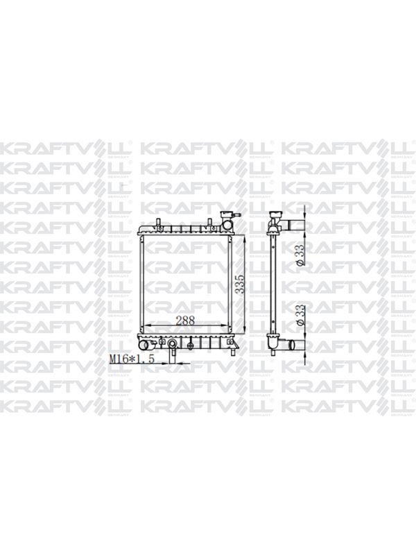 MOTOR SU RADYATORU HYUNDAI ACCENT 1,3 1,5 00 05 MANUEL (335*288*16) BRAZING (MT) image