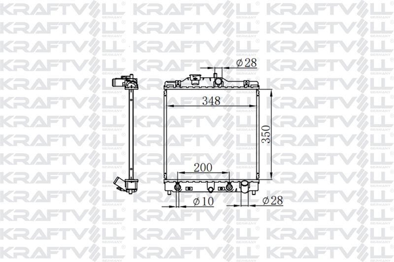 MOTOR SU RADYATORU HONDA CIVIC 1992-2000 (350*359*23) MANUEL VITES image