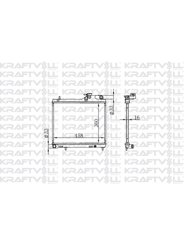 MOTOR SU RADYATORU ACCENT ADMIRA 03 05 1,5 DIZEL 3 SILINDIR MANUEL (360*458*16) BRAZING (MT) image