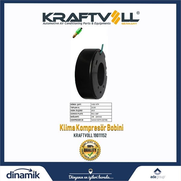 KLIMA KOMPRESOR BOBINI SANDEN-7H15-(709)24V IVECO image
