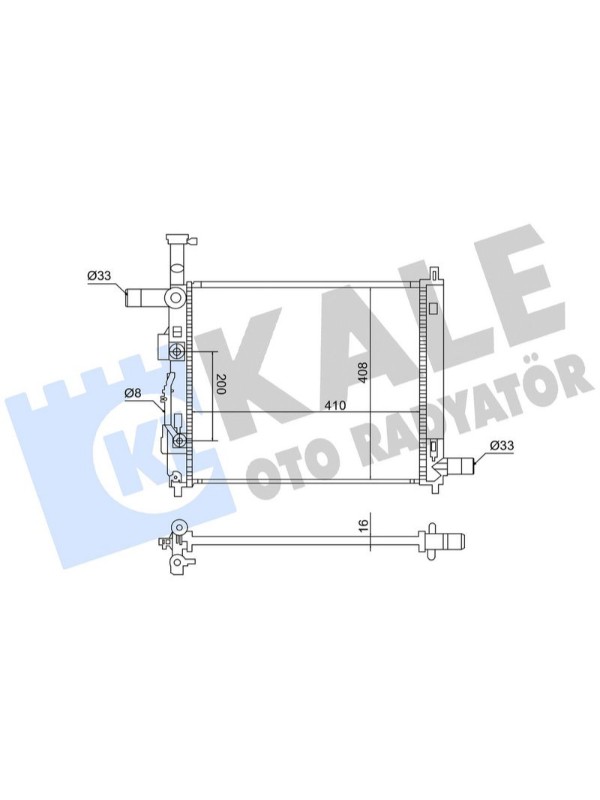 MOTOR SU RADYATOR KIA PICANTO 1.0 1.2 17> (OTOMATIK VITES) 410X408X16
