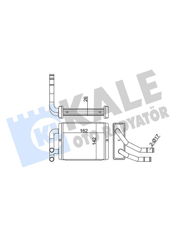 KALORIFER RADYATORU HYUNDAI H100 KAMYONET 1997-2004 (163×148×42)