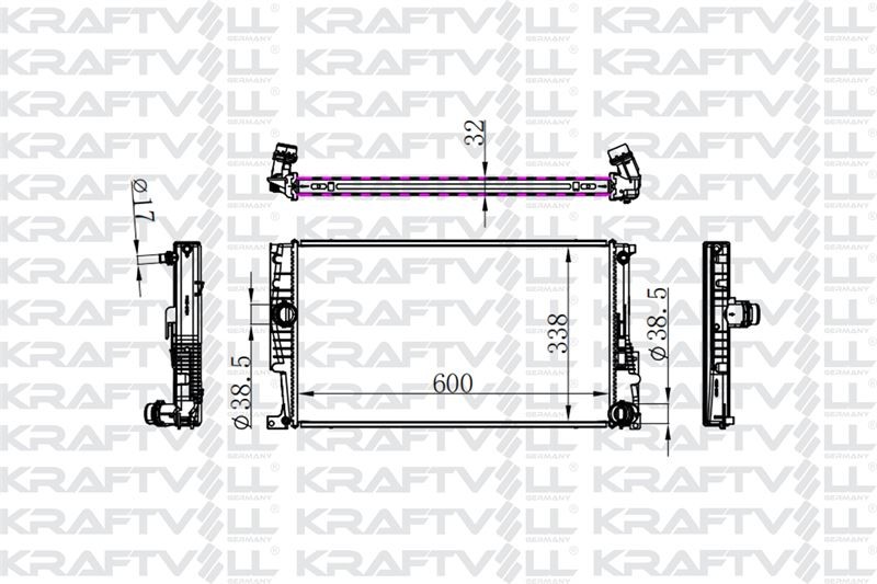 MOTOR SU RADYATORU OTM/SANZ BMW N47 N13 B47 F30 F20 F22 F32 F34 F36 image
