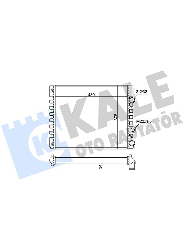 MOTOR SU RADYATORU POLO POLO CLASSIC LUPO CORDOBA AROSA 1,0,1,4 1,7 1,9 KLIMASIZ 430x378x34 image