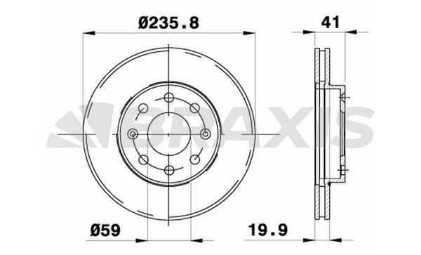ON FREN DISKI AVEO T250 T255 05> KALOS 02> MATIZ 05> SPARK 10> HAVALI 236mm image