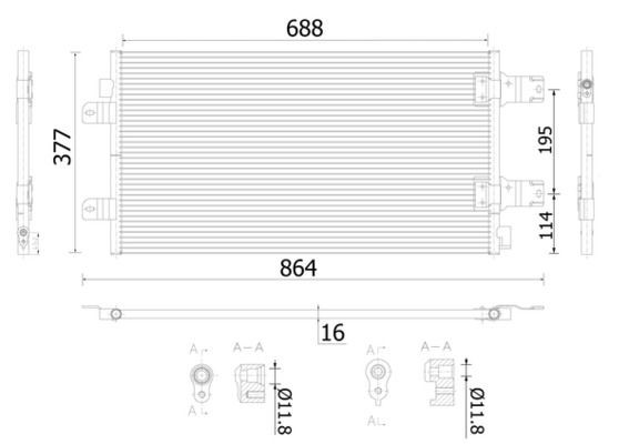 KLIMA RADYATORU (KONDANSER) INTERSTAR OPEL MOVANO RENAULT MASTER II 2.5 DCI 06> image