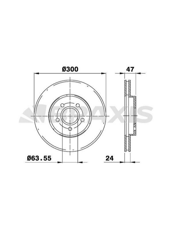 ON FREN DISKI MONDEO III 1.8 / 2.0 / 2.2 00>07 JAGUAR X TYPE 01>09 OLCU (300 X 24 X 5 BIJON) H