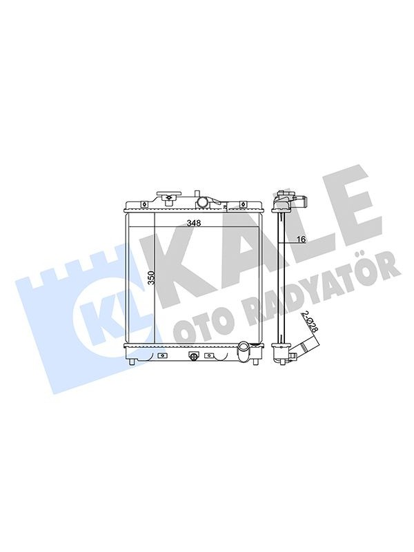 MOTOR SU RADYATORU HONDA CIVIC 1992-2000 MANUEL VITES (350X348X16) image