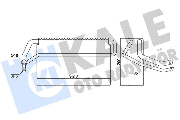 EVAPORATOR - DAF XF 95 - XF 105 (VALFSIZ) [BRAZING AL/AL] [310.8X200X65] image