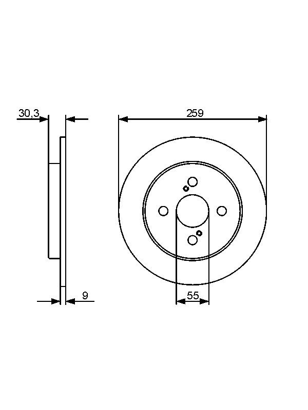 ARKA FREN DISKI DUZ YARIS II 06>11 260X4 (2 ADET) image