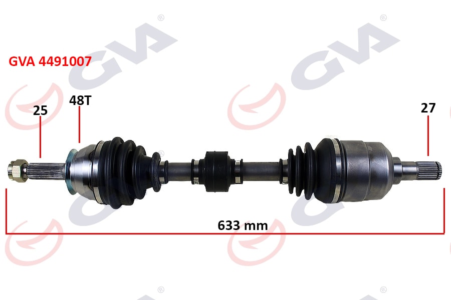 KOMPLE AKS SOL HYUNDAI ACCENT ERA 1.5L D4FA CRDI 2006-2010 ABS LI 25X27 - ABS 48 DIŞ KOMPLE BOY 633MM 495001E600 495001E610 main variant image
