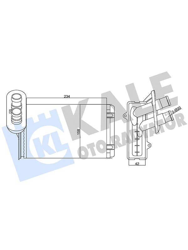 KALORIFER RADYATORU CADDY POLO A3 AROSA BEETLE CORDOBA GOLF IBIZA JETTA AEE 95>02 A3 97>00 image