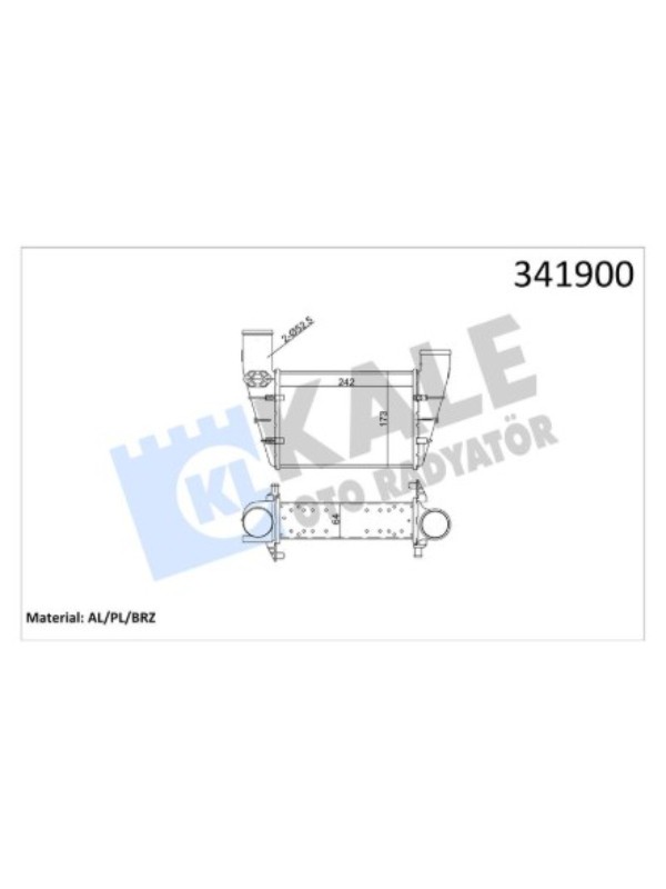TURBO RADYATORU (INTERCOOLER) PASSAT A4 A6 1,8T 1,9TDI 00>05 image
