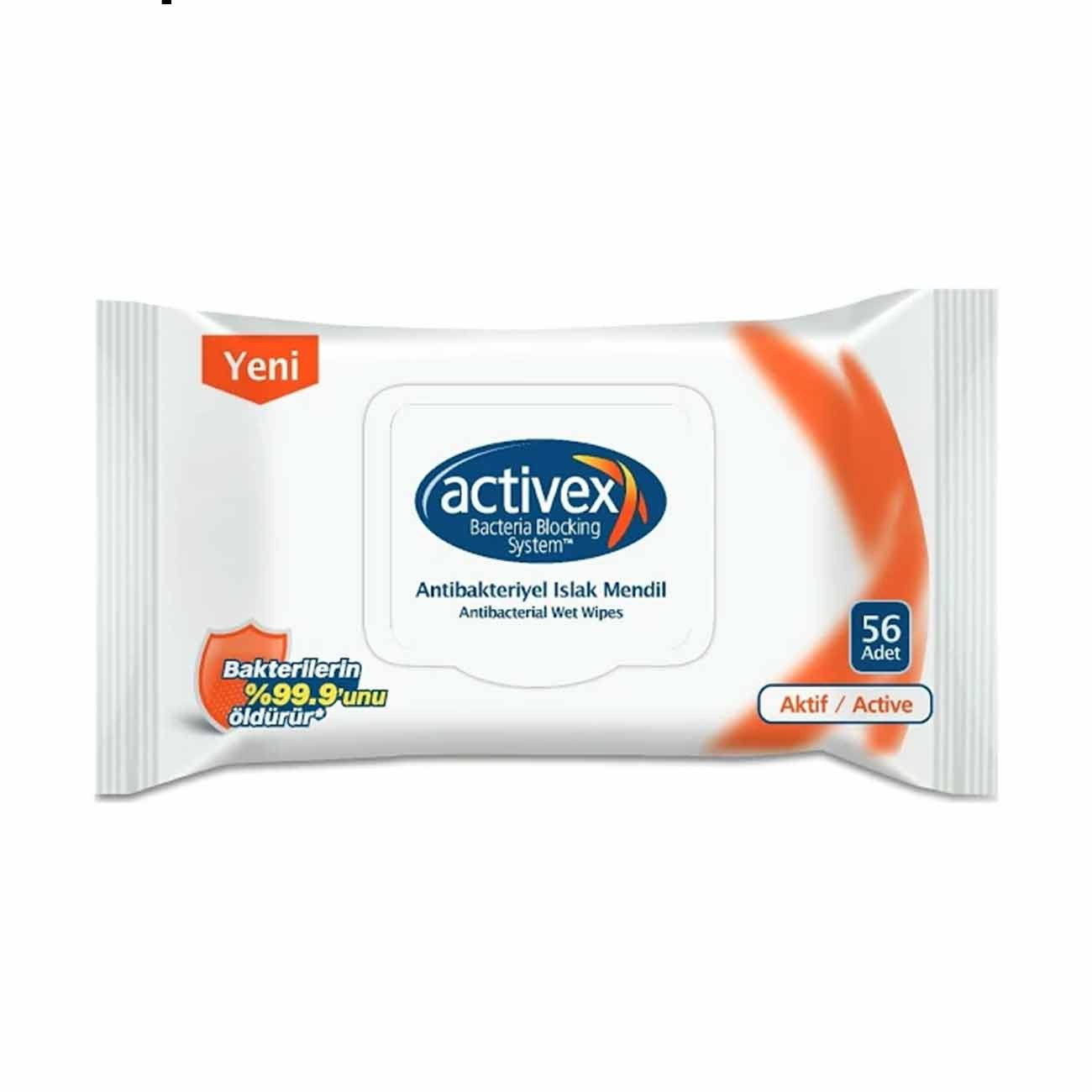 Activex Antibakteriyel Islak Mendil Aktif 56 Lı