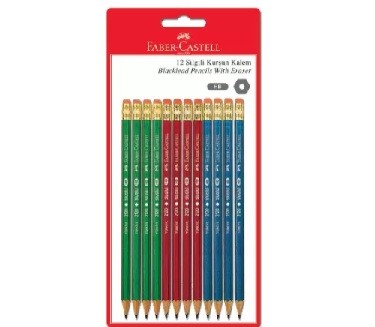 Faber Castell 2120 Silgili Kurşun Kalem 12'li