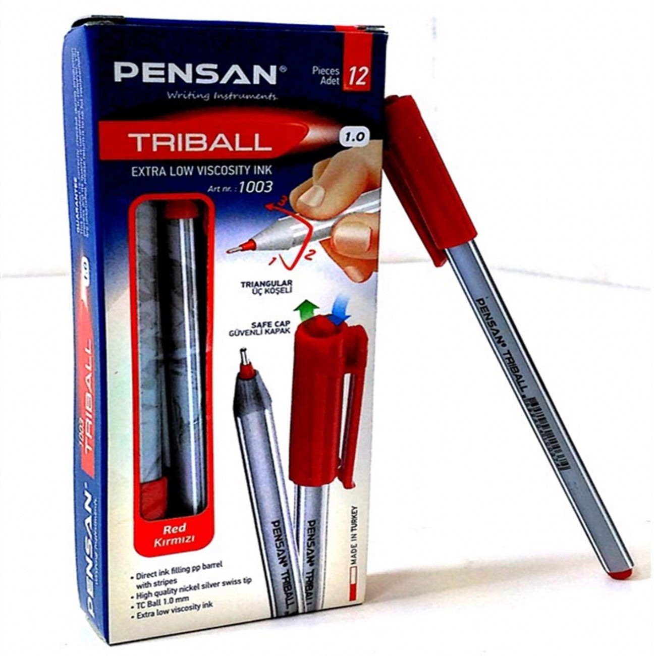 Pensan Tribal 1003 Kırmızı Tükenmez Kalem