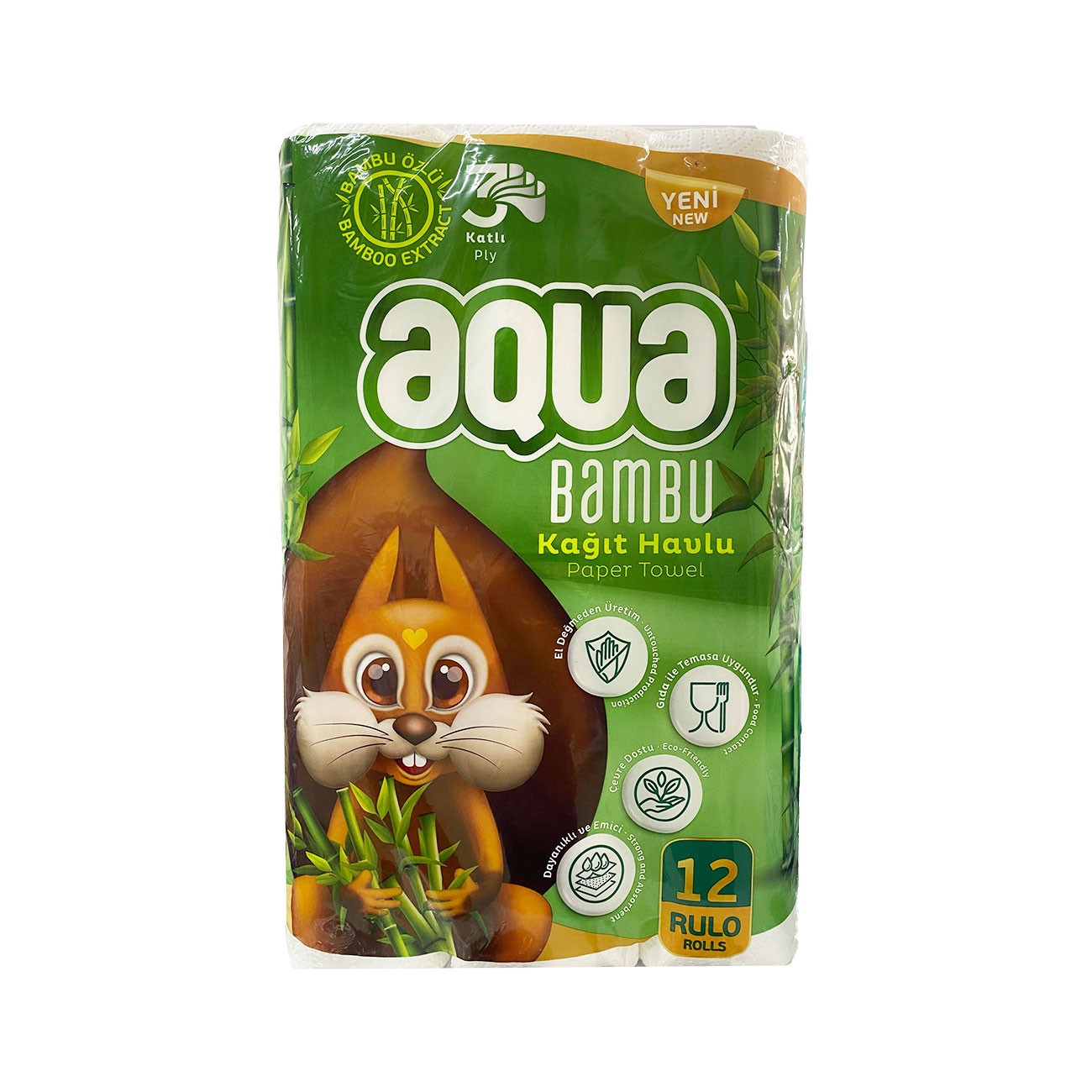 Aqua Bambu Havlu Kağıt 12 Li