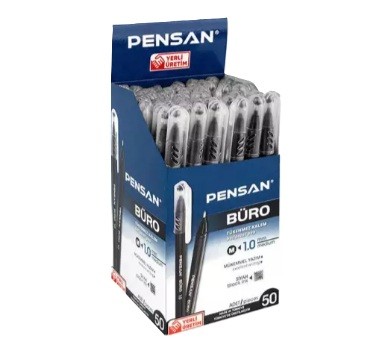 Pensan 2270 Büro Tükenmez Kalem İğne Uçlu 1.0 Siyah 50'li Paket